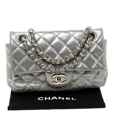 chanel silver bag|chanel bags silver hardware.